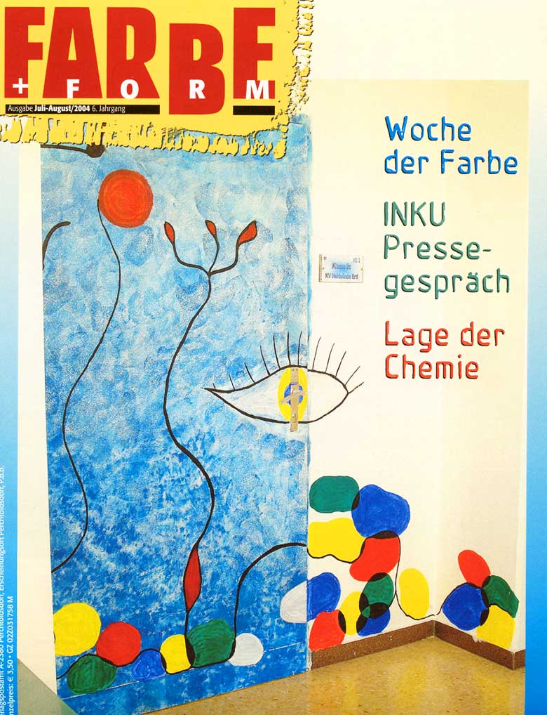 Zeitungsbericht in "Farbe und Form" Juli/August 2004 - Seite 1